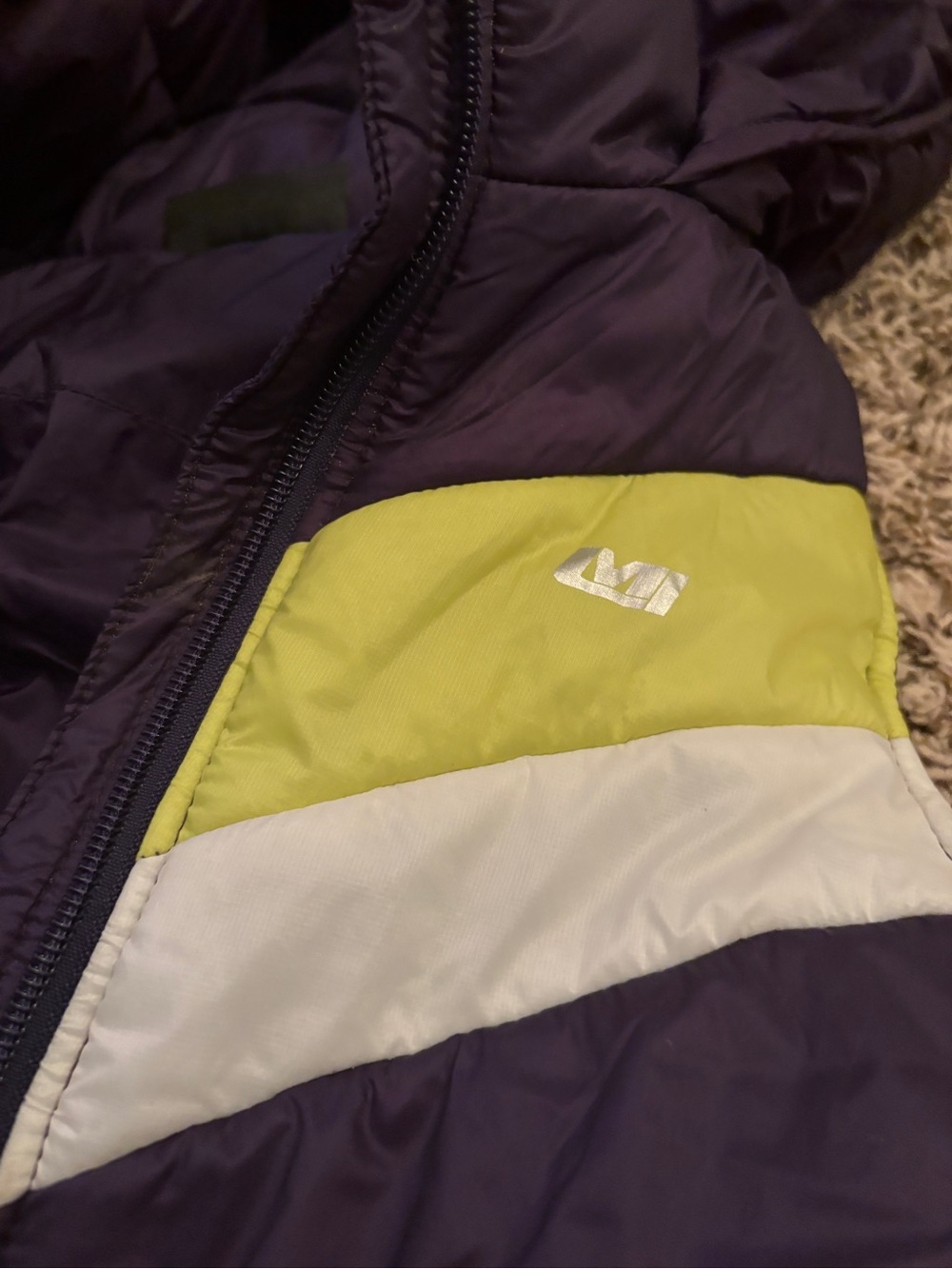 LESMILLS Athletic Puffy Vest with Hoodie Retro- Deep Purple